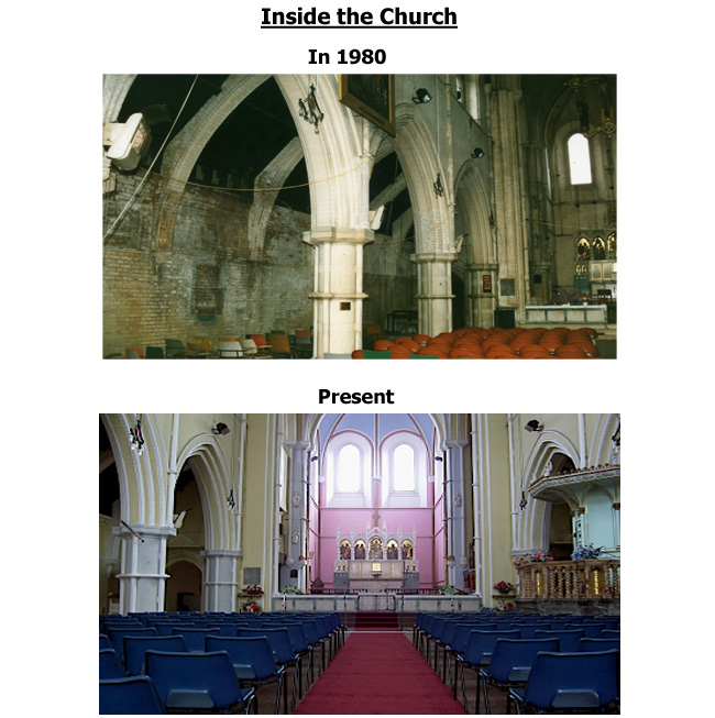 Church Refurbishment in 1980 - inside the church